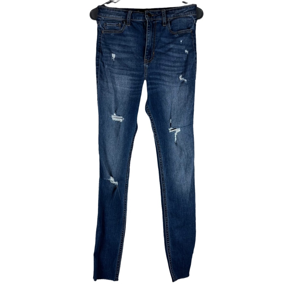 Hollister Ultra High Rise Super Skinny Jeans Lightly Distressed Size 5R/27